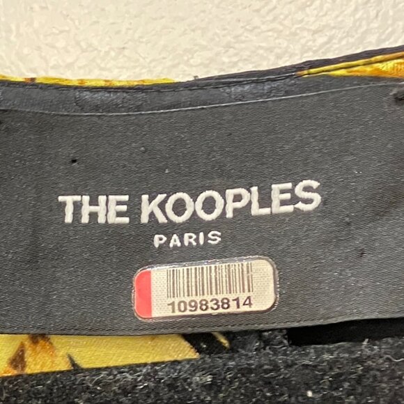 THE KOOPLES silk black floral print adjustable waist wrap midi/maxi dress - Picture 6 of 8